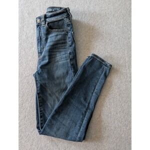 American Eagle Jeans Womens 00 Xtra Short Highest Rise Jegging Medium Wash